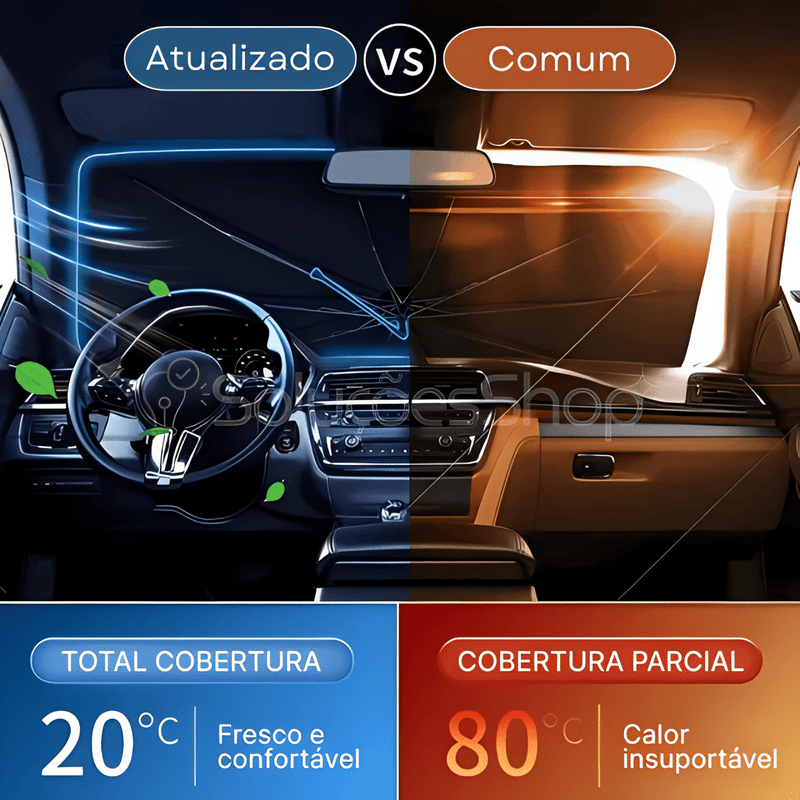CoolShield - Painel de proteção solar pára-brisa uv compacto