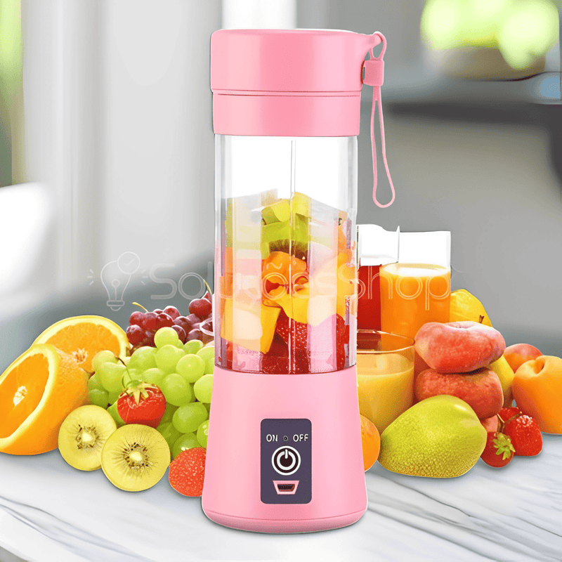 MixGo - Mini Liquidificador Portátil Recarregável - Com 6 Lâminas