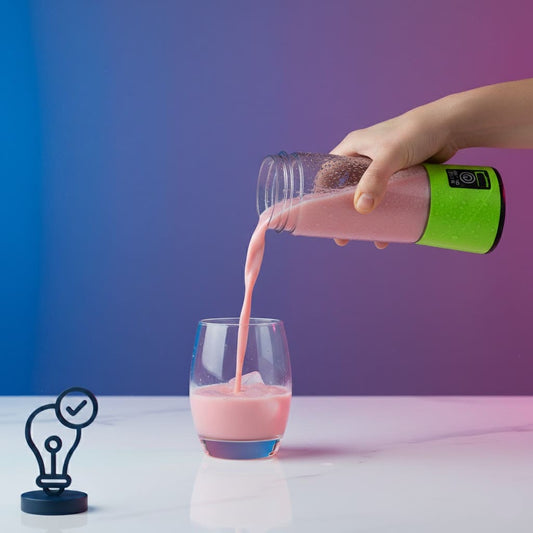 MixGo - Mini Liquidificador Portátil Recarregável - Com 6 Lâminas 🔥