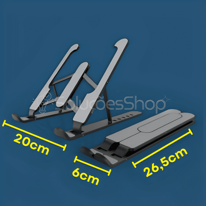 PostureMate Pro - Suporte Ajustável, Universal, Retrátil e Portátil